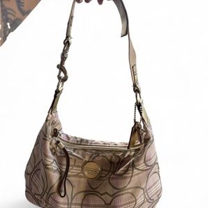 Coach Poppy Plaid Hobo Bag